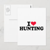 I Liebe Jagd Postkarte (Vorne/Hinten)