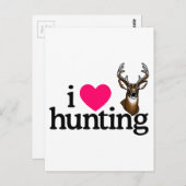 I Liebe Jagd Postkarte (Vorne/Hinten)