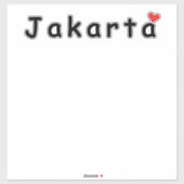 I Liebe Jakarta Aufkleber (Blatt)