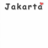 I Liebe Jakarta Aufkleber (Vorderseite)