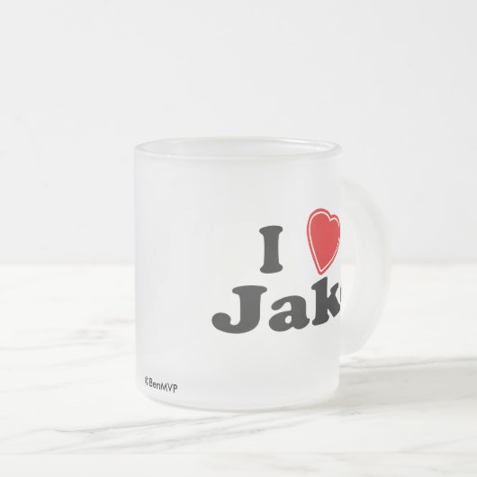 I Liebe Jake Mattglastasse (VorderseiteRechts)