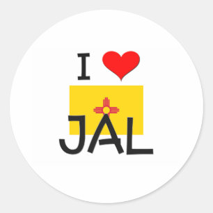 I Liebe Jal New Mexico Runder Aufkleber