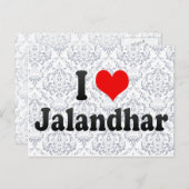 I Liebe Jalandhar, Indien Postkarte (Vorne/Hinten)
