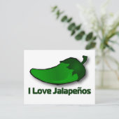 I Liebe Jalapenos Postkarte (Stehend Vorderseite)