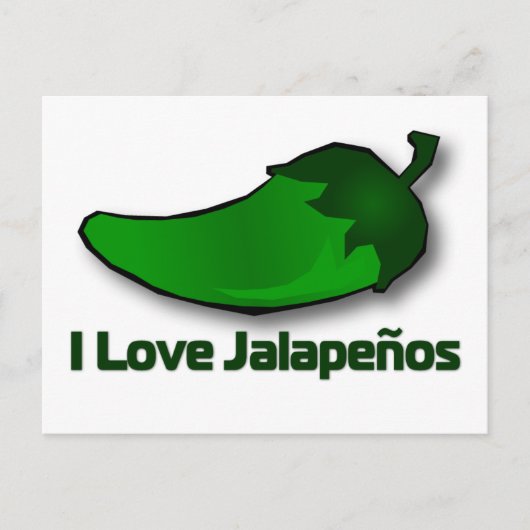 I Liebe Jalapenos Postkarte (Vorderseite)