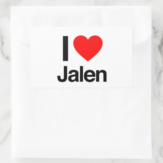 i Liebe jalen Rechteckiger Aufkleber (Tasche)