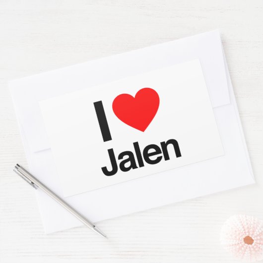 i Liebe jalen Rechteckiger Aufkleber (Umschlag)