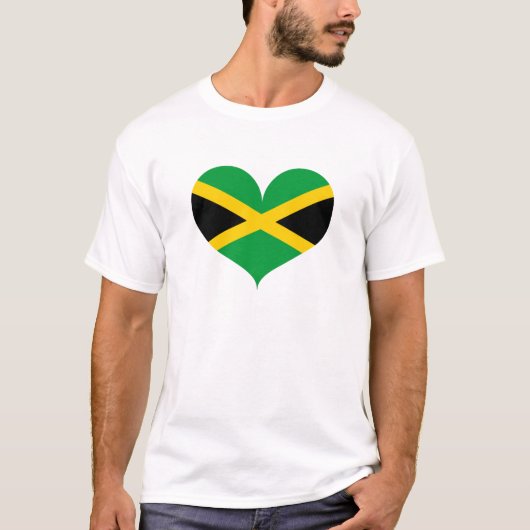 I Liebe Jamaica Flag T-Shirt (Vorderseite)