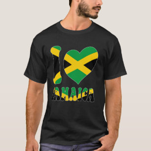 I Liebe Jamaica I Liebe Kingston Jamaica Flaggenhe T-Shirt