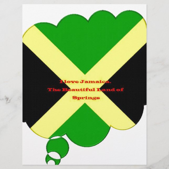 I Liebe Jamaica National Flag Colors (Vorderseite)