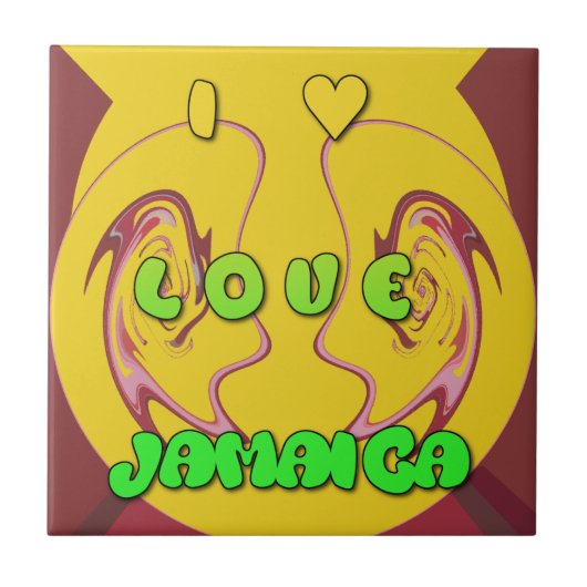 I Liebe Jamaica.png Fliese (Vorderseite)