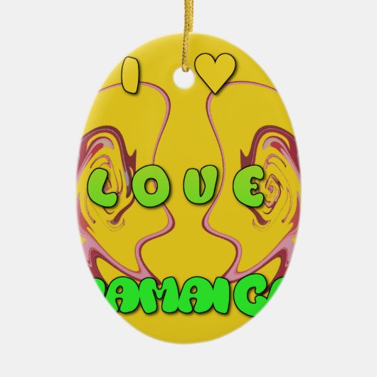 I Liebe Jamaica.png Keramikornament (Vorne)