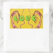 I Liebe Jamaica.png Rechteckiger Aufkleber (Tasche)