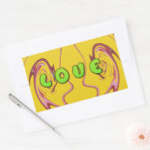 I Liebe Jamaica.png Rechteckiger Aufkleber (Umschlag)