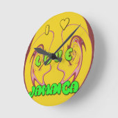 I Liebe Jamaica.png Runde Wanduhr (Winkel)
