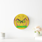 I Liebe Jamaica.png Runde Wanduhr (Zuhause)