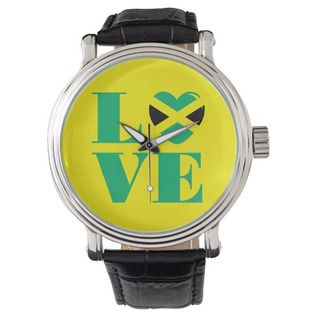 I Liebe Jamaika Armbanduhr (Vorderseite)