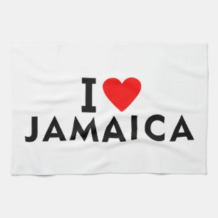 I Liebe Jamaika Land wie Herztourismus Geschirrtuch
