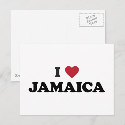 I Liebe Jamaika Postkarte (Vorne/Hinten)