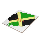 I Liebe Jamaika Text über Flaggenkunstdruck Fliese (Seite)