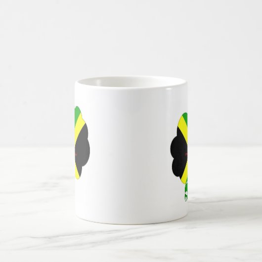 I Liebe Jamaika Text über Flaggenkunstdruck Kaffeetasse (Mittel)