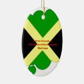 I Liebe Jamaika Text über Flaggenkunstdruck Keramik Ornament (Rechts)