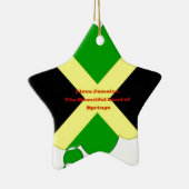 I Liebe Jamaika Text über Flaggenkunstdruck Keramikornament (Rechts)