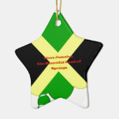 I Liebe Jamaika Text über Flaggenkunstdruck Keramikornament (Links)