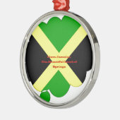 I Liebe Jamaika Text über Flaggenkunstdruck Ornament Aus Metall (Links)