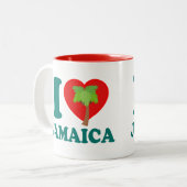 I Liebe Jamaika Zweifarbige Tasse (Vorderseite Links)
