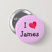 I Liebe James Button (Vorne & Hinten)