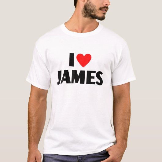 I Liebe James - I Heart James T-Shirt (Vorderseite)