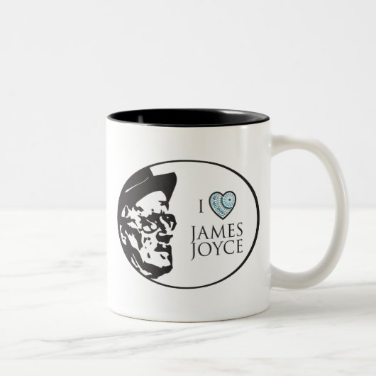 I Liebe James Joyce Zweifarbige Tasse (Rechts)