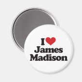 I Liebe James Madison Magnet (Vorderseite/Rückseite)