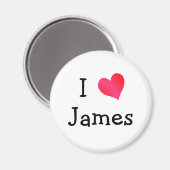 I Liebe James Magnet (Vorderseite/Rückseite)