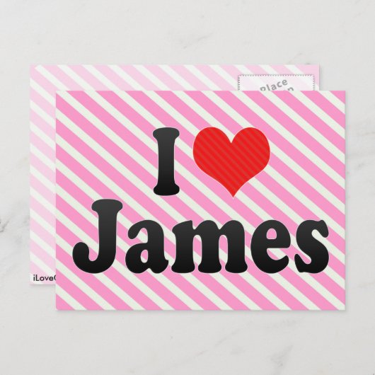 I Liebe James Postkarte (Vorne/Hinten)