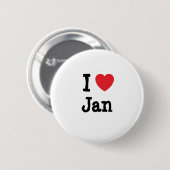 I Liebe Jan heart T - Shirt Button (Vorne & Hinten)