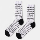 I Liebe Jane Austen Socken (Linkes Detail)