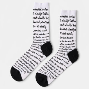 I Liebe Jane Austen Socken