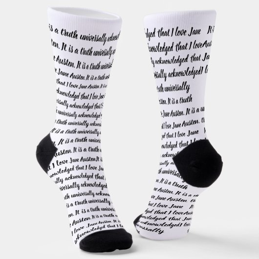 I Liebe Jane Austen Socken (Gewinkelt)