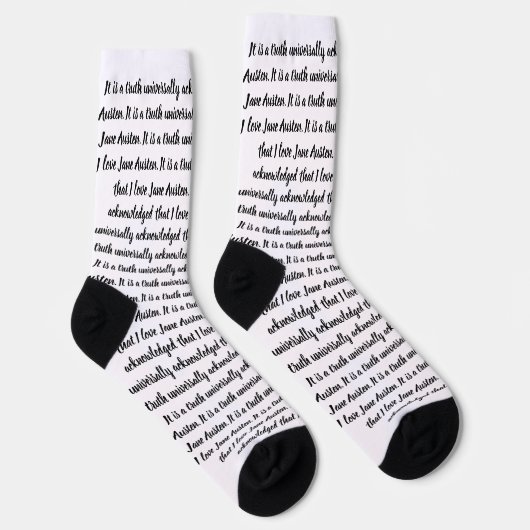 I Liebe Jane Austen Socken (Rechts)