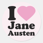 I Liebe Jane Austen Stickers (Vorderseite)