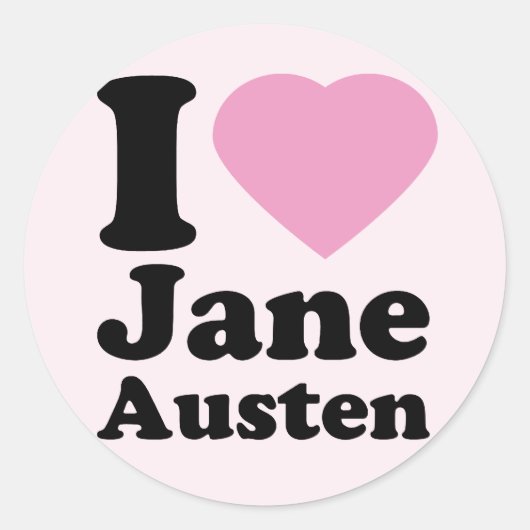 I Liebe Jane Austen Stickers (Vorderseite)