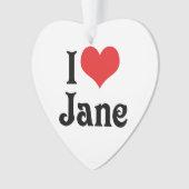 I Liebe Jane Ornament (Vorderseite)