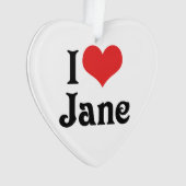 I Liebe Jane Ornament (Vorderseite)