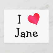 I Liebe Jane Postkarte (Vorderseite)