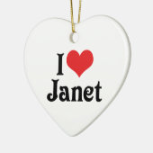 I Liebe Janet Keramikornament (Links)