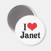 I Liebe Janet Magnet (Vorderseite/Rückseite)