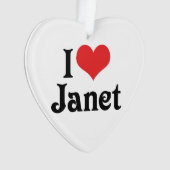 I Liebe Janet Ornament (Vorderseite)
