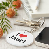 I Liebe Janet Schlüsselanhänger (Vorderseite rechts)